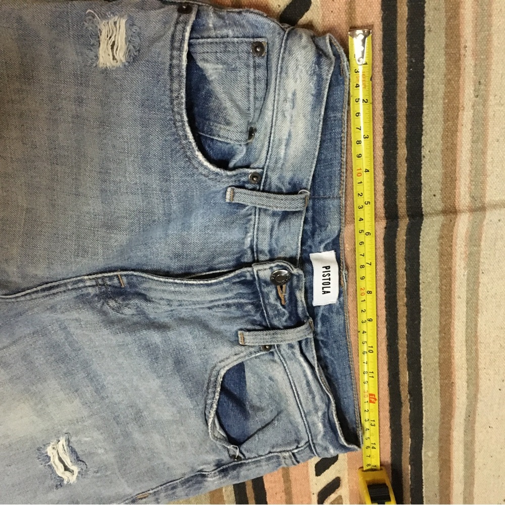 Pistola 25 women’s distressed skinny jeans flawed fabric pulling away on seam - Picture 8 of 11